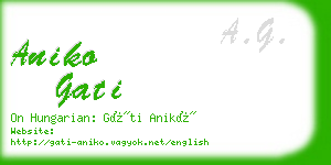 aniko gati business card